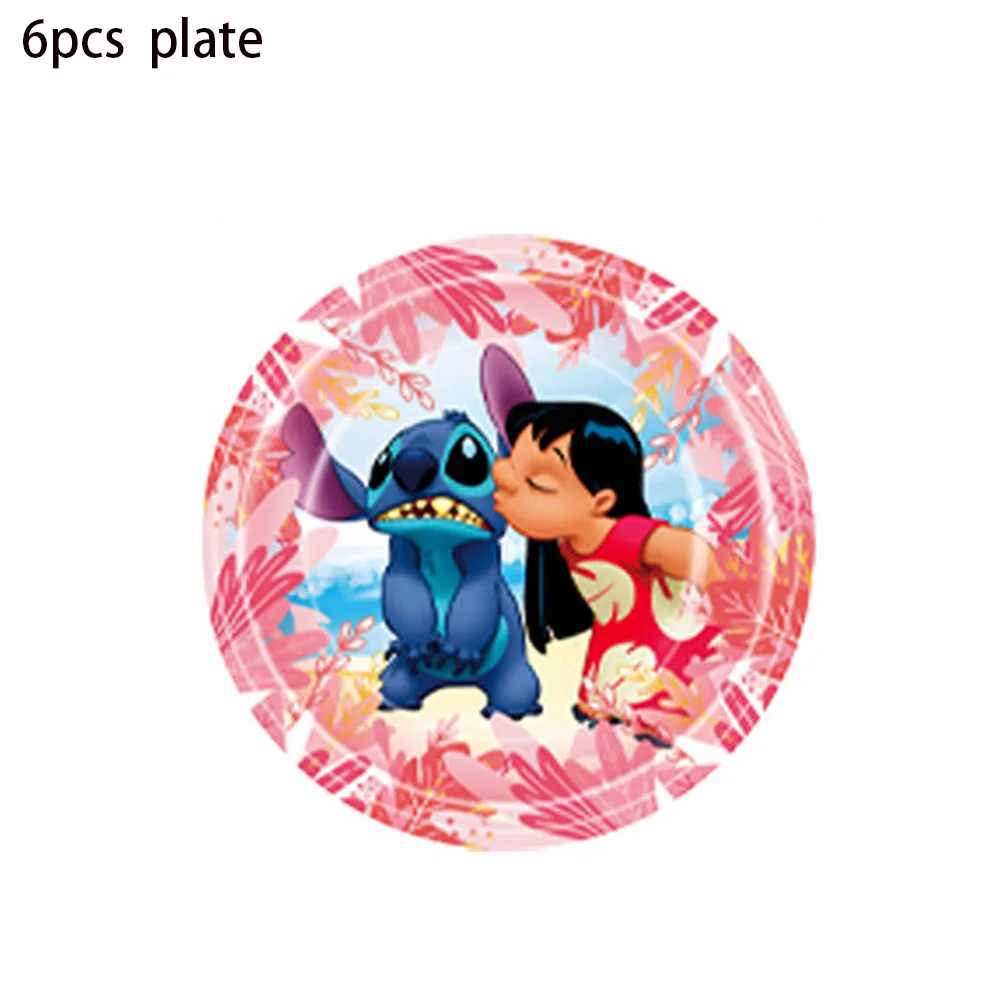 Stich Disney Lilo und Stich Lilo Party Thema Einweg Tasse und Teller Papier Geschirr Urlaub Party Hawaii Mädchen Baby Taufe