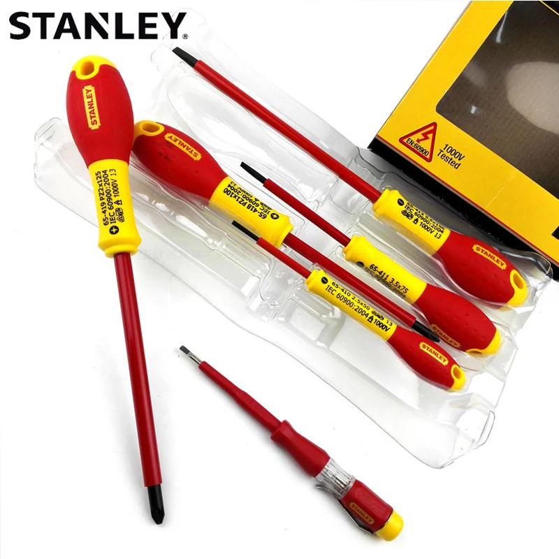 Set Di Cacciaviti Isolati Stanley 6-Pcs Vde 1000V Cacciavite Autorizzato Kit Di Elettricisti Professionali Set Di Utensili Manuali Fatmax