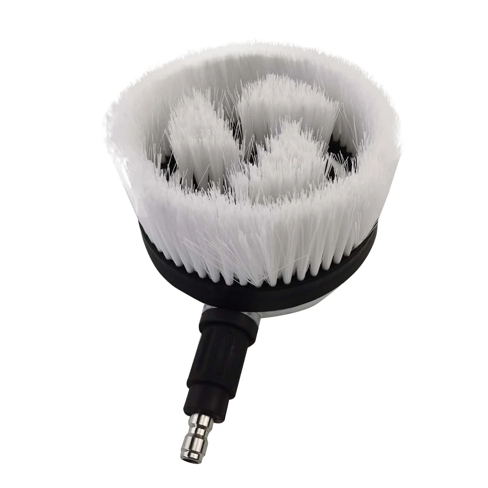Spazzola Rotante Per Idropulitrice 1/4'' – Attacco Universale 360° Per Auto, Barche E Vetri, Setole Morbide PP