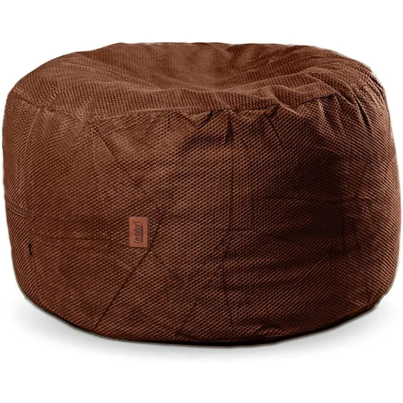 

CordaRoy's Chenille Bean Bag Ottoman Footstool, 26" X 17", Espresso Upholstered Bench Stool Ottoman Storage