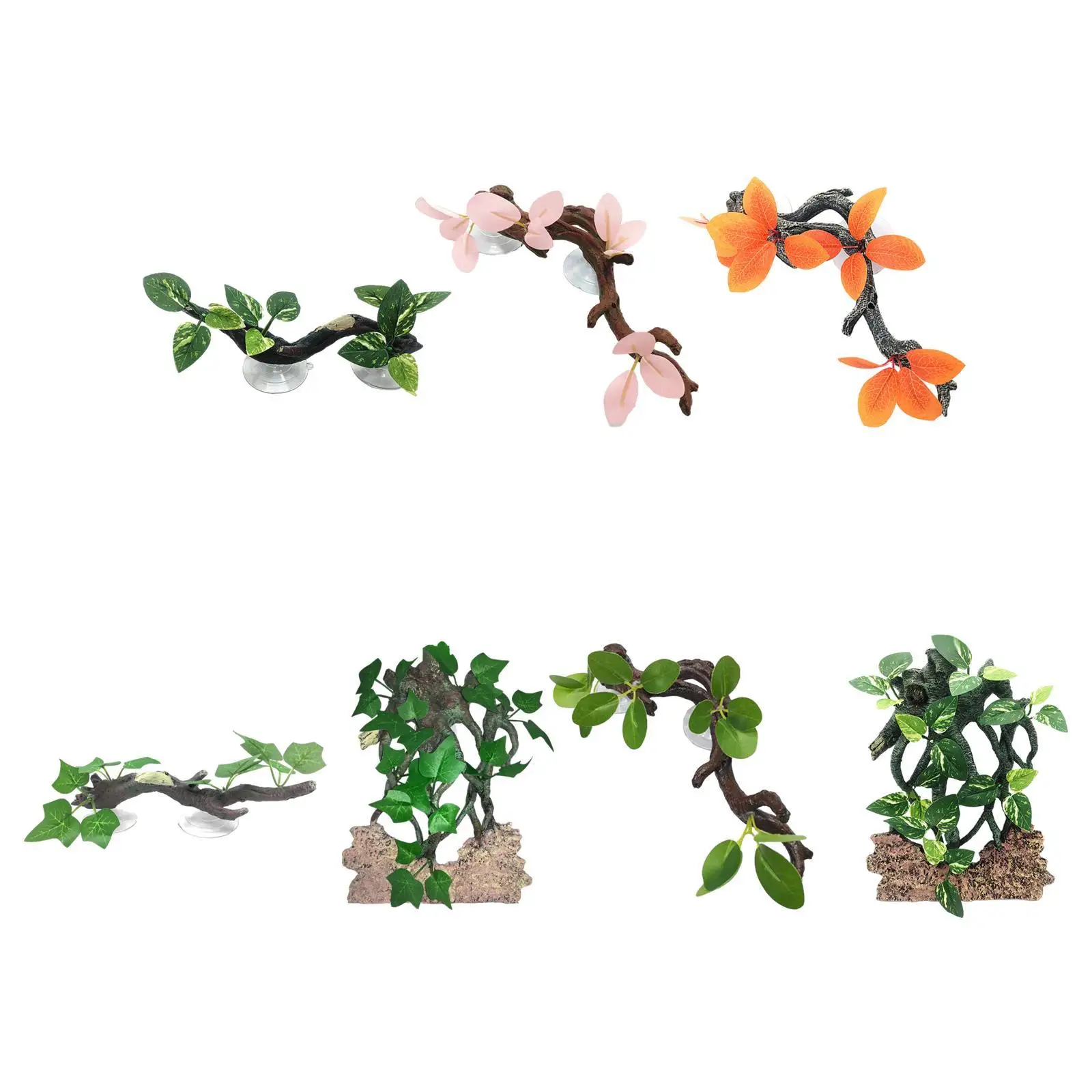 Reptiles Plants Amphibian Habitat Decoration Snake Fish Tank Background Gecko Plant Ornament