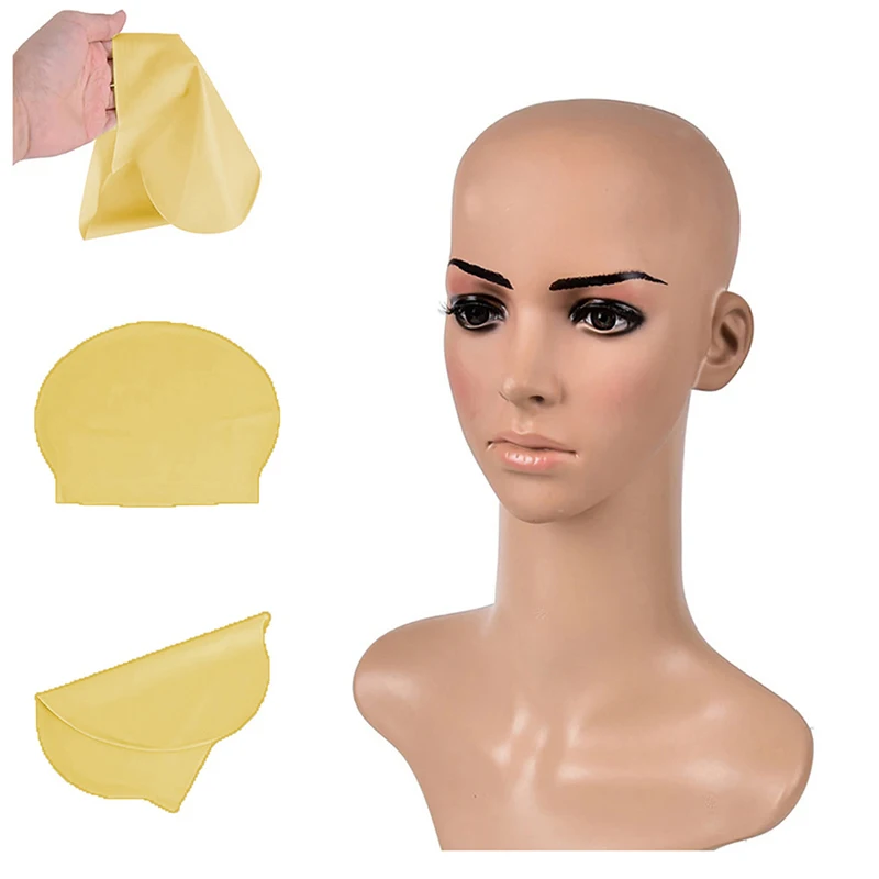 Description Picture 2 of itemFake Latex Flesh Skin Unisex Bald Head Wig Cap Rubber Skinhead Costume Prank