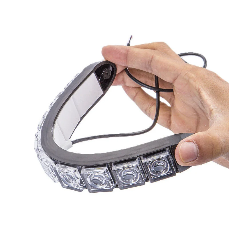 

2020 Hot Sale 1 Pair 12V Car 9-LED Flexible DRL Daytime Running Lights Bar Fog Lamp White Shockproof Dustproof Waterproof