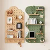 Solid Wood Perforated Panel Wall Mounted Shelf,Wall Mounted Hanging Panels,Entrance Foyer Partitions,Storage Racks,Display Racks 1