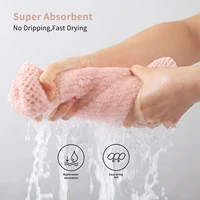 New Pearl Cotton Hair Towel Wrap Super Absorbent Quick Dry Hair Towels Microfiber Hair Hat Caps For Drying Curly Long Thick Hair 6