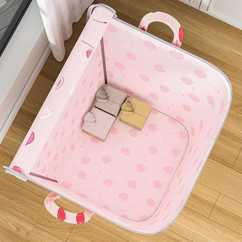 Large Capacity Storage Bag for Bedroom Foldable Clothes Organizer Bags with Zipper Closet Bedding Quilt Dustproof Storage Bag 3