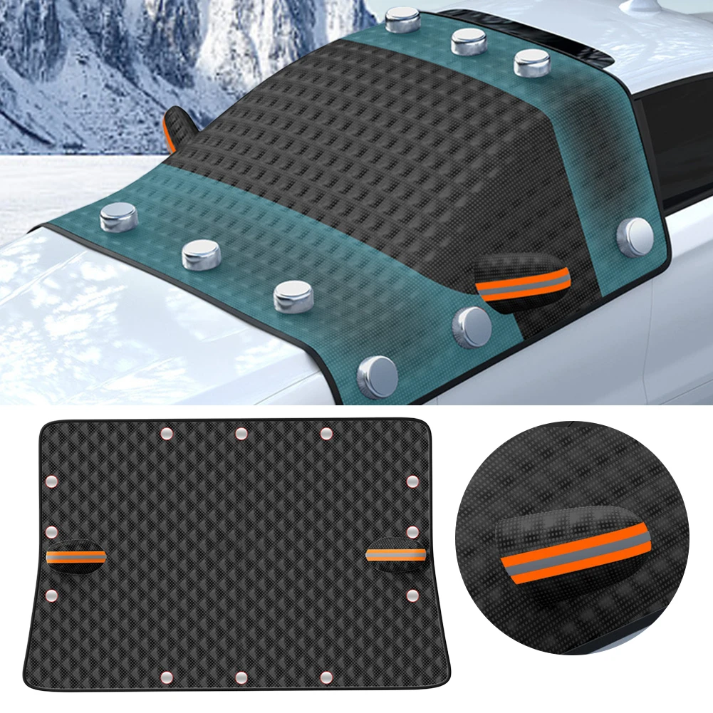 Car Snow Cover Windscreen Snow Cover with Magnet Winter Outdoor Waterproof Car Sun Visor Anti Ice Frost Auto Windshield Sunshade