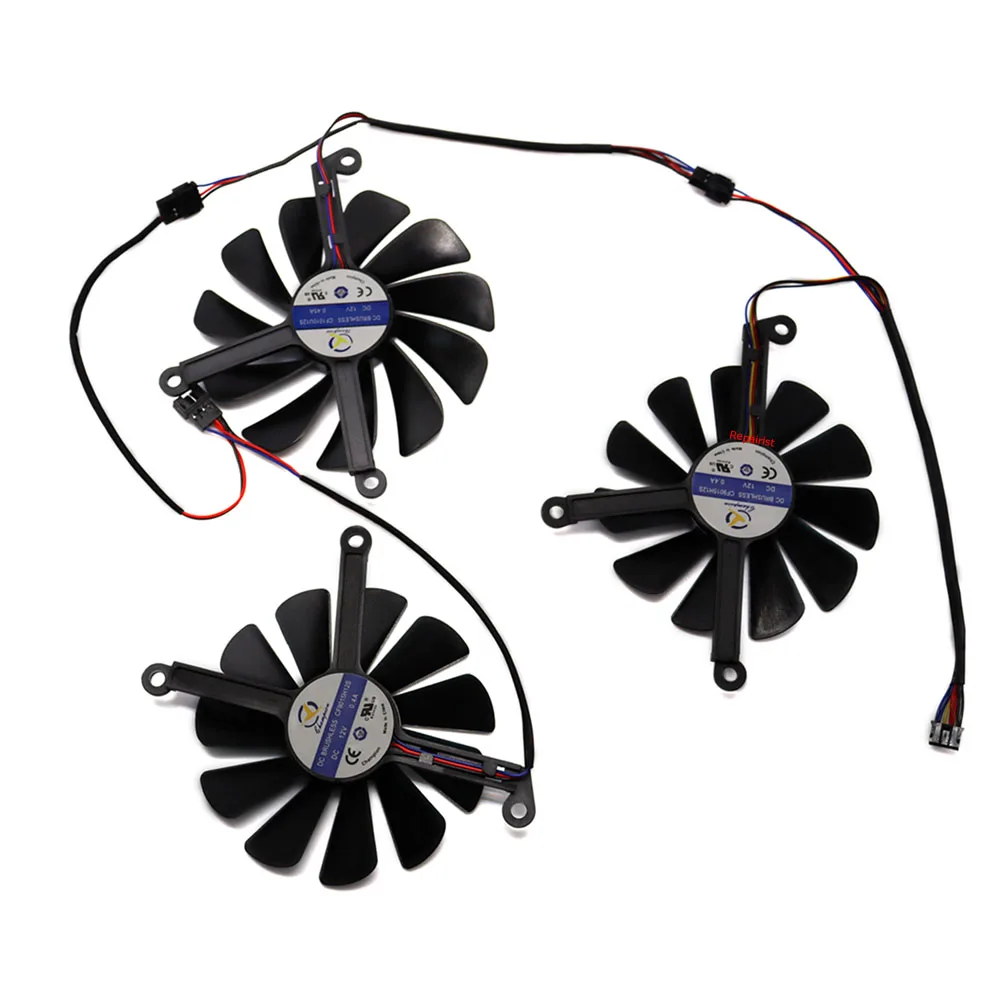 CF1010U12S CF9015H12S ׷ ī , 95mm 85MM, 3 /Ʈ, XFX RX6700XT OC 6750XT VGA GPU  ð