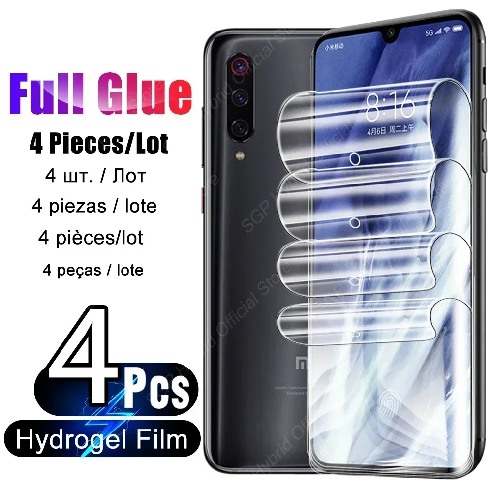 

4 Pcs Full Glue Protective Hydrogel Film For Xiaomi Mi A3 A1 A2 Lite Screen Protector On A 3 5x 6X Mia1 Mia2 Mia3 Mi5x Not Glass