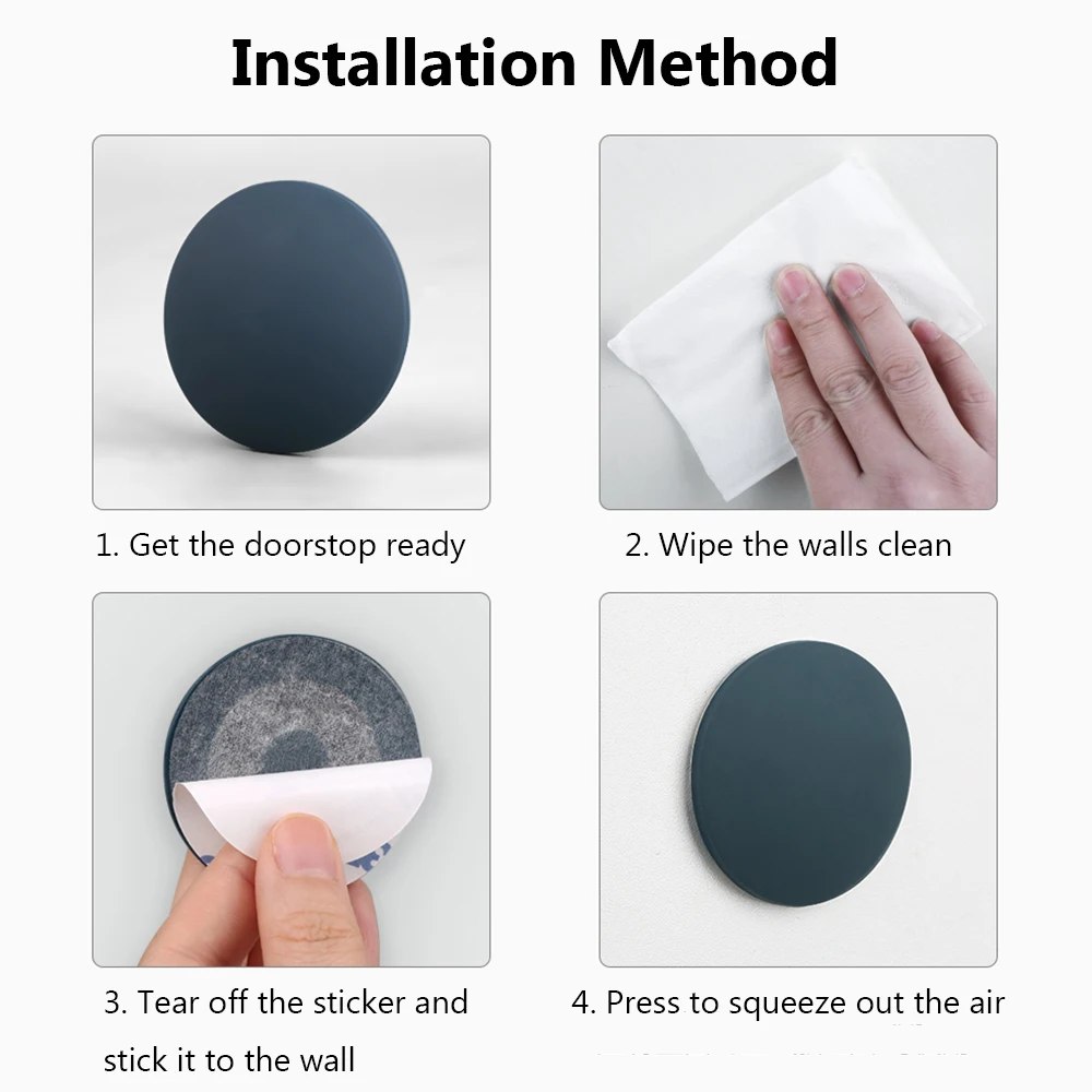 Silicone Furniture Anti-crash Pad Door Handle Bumper Door Stopper Wall Protector Doorstop
