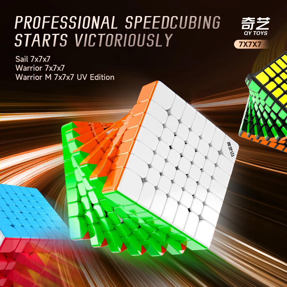 QiYi Warrior 7x7x7 마그네틱 UV QiXing QiHang 7x7 매직 큐브 QY 7X7 스피드 큐브 퍼즐 장난감 Cubo Magico 어린이 선물
