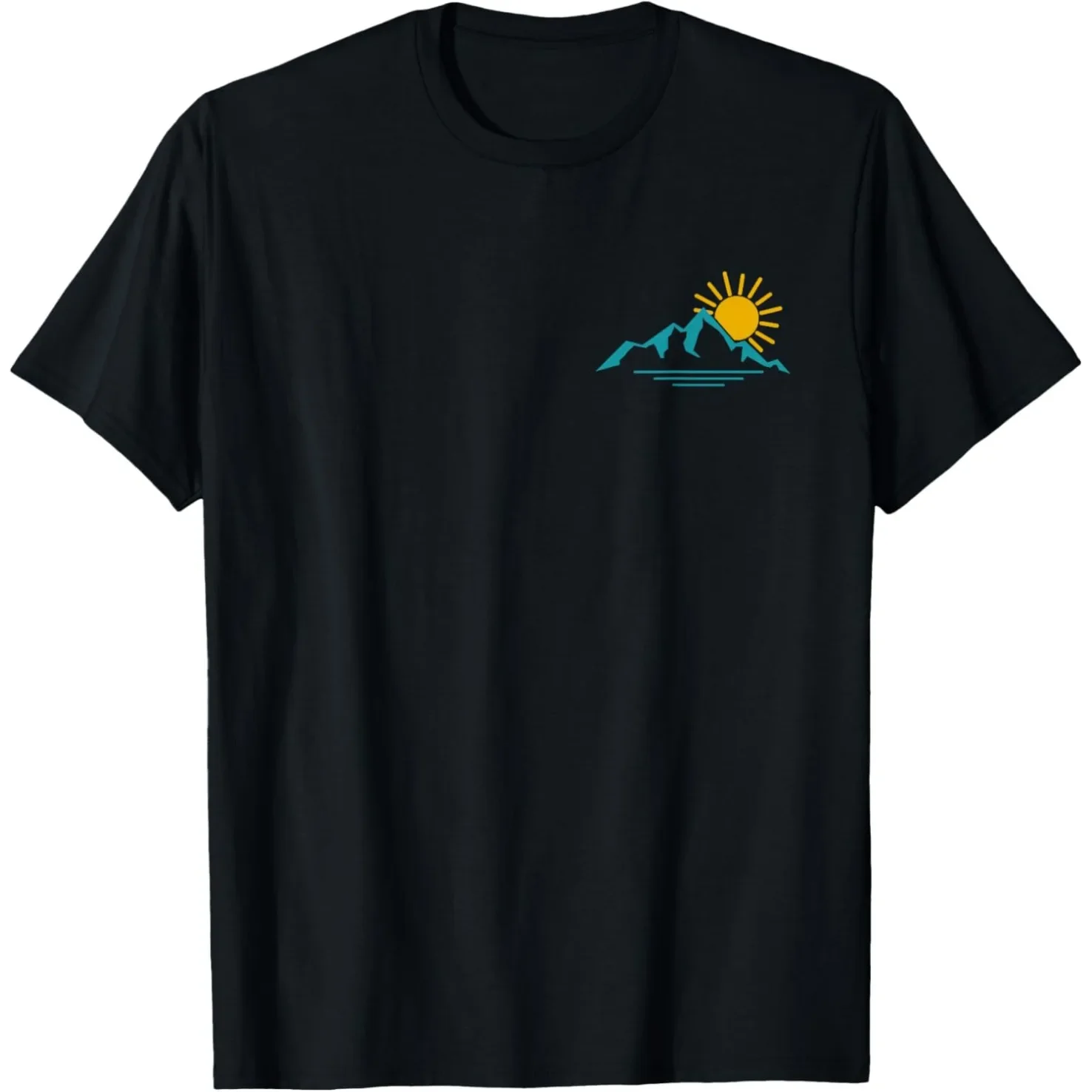 Natur Sonnenaufgang Berge Wandern Camping Camper Outdoor T-Shirts Herren Streetwear T-Shirt Kurzarm Unisex Lose Kleidung