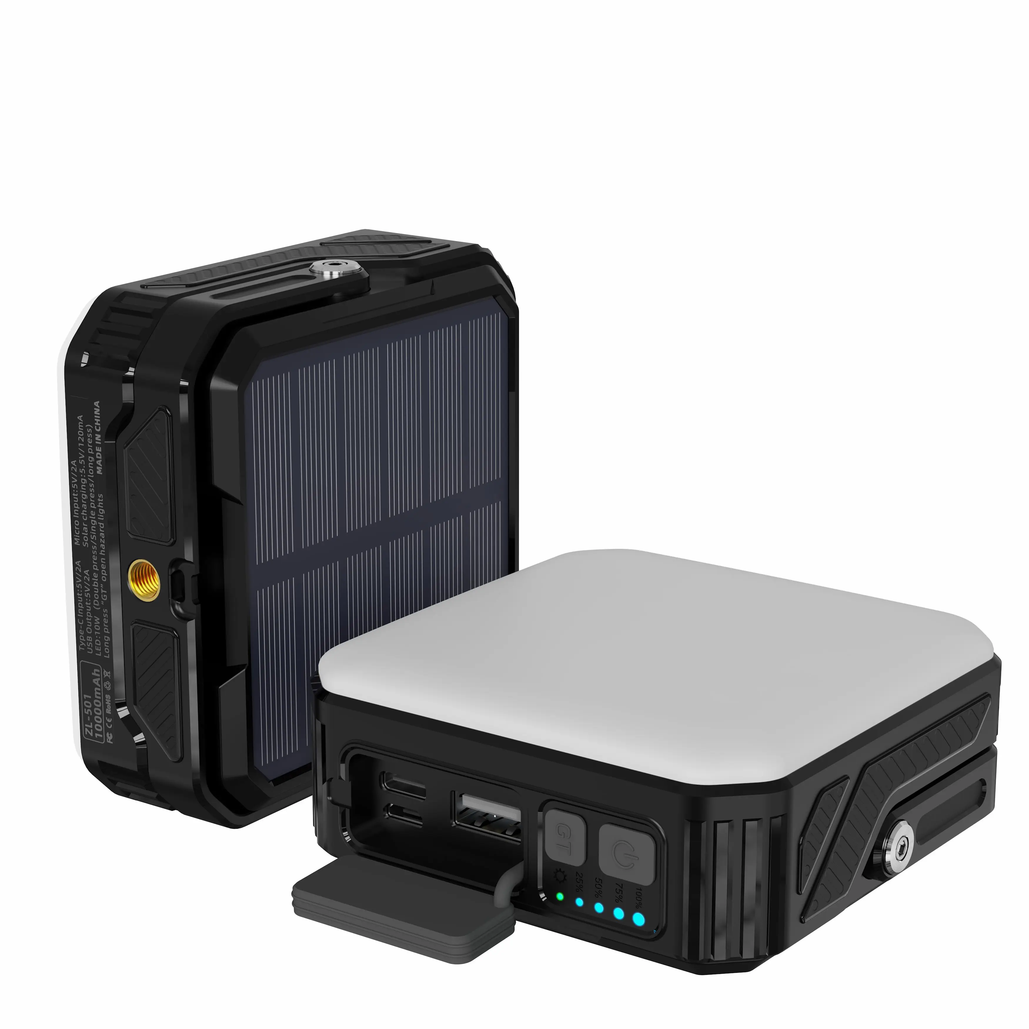 Solar Camping Light 20000Mah Power Bank Charging Powerbank External Battery Portable Charger Spare Battery for Iphone Samsung 6