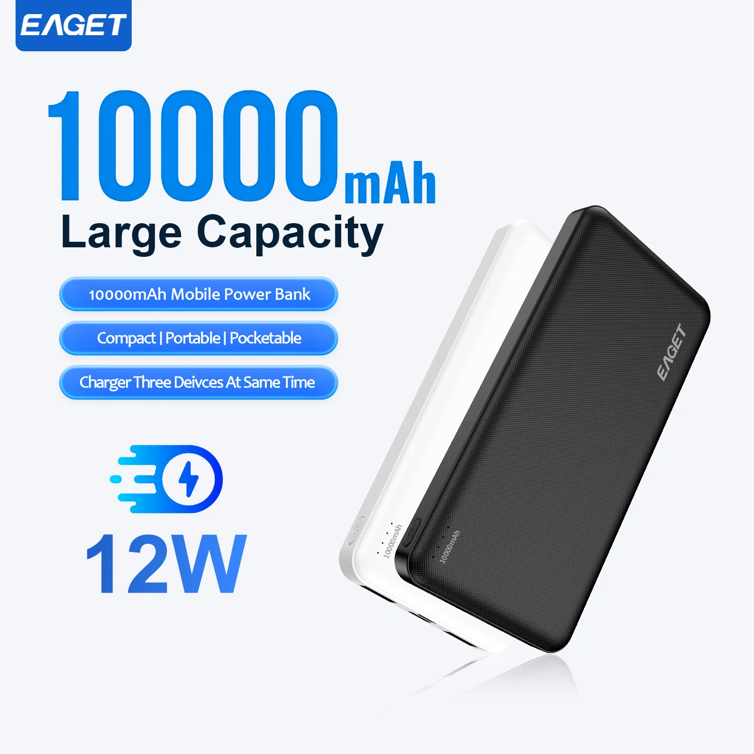 10000mAh Power Bank 12W Fast Charging for iPhone 16Pro 15 14 13 Xiaomi Switch Samsung