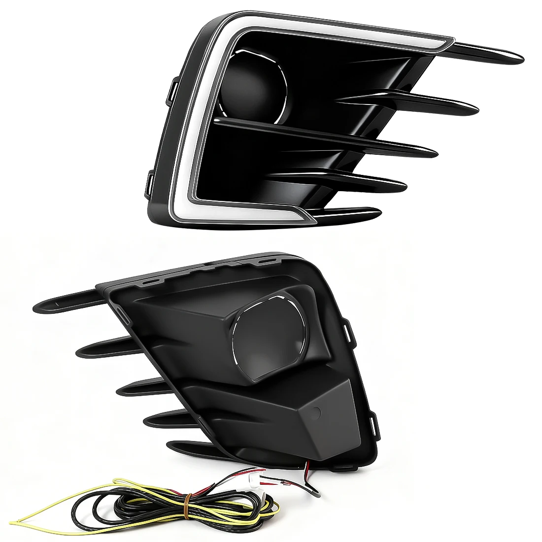 white and yellow DRL
