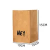 6 pieces Washed kraft paper bags desktop organizer student dormitory refrigerator kitchen storage bag 6