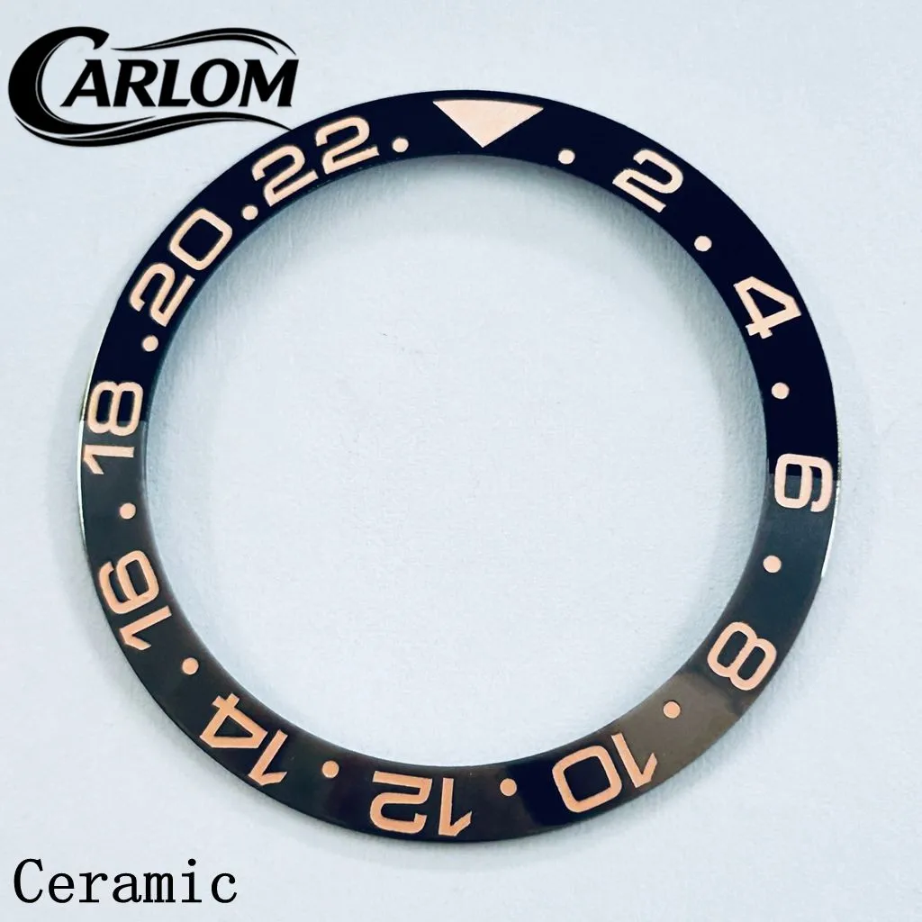 Black Blue Green Gray Ceramic Aluminium Sloping Bezel Insert