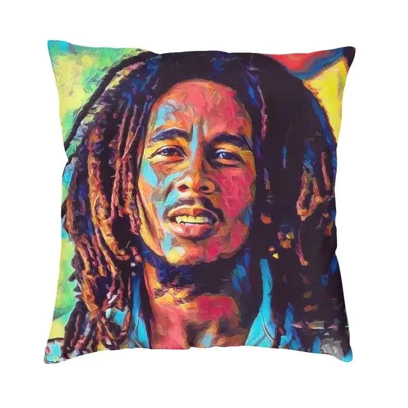 

Jamaica reggae rock Bob Marley pillow covers 60 x60 cm soft throw case cushion sofa chair square pillowcase home decorative