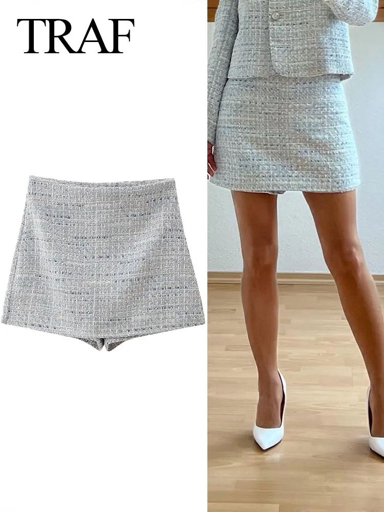 

Юбка-кюлот женская с завышенной талией, на молнии сбоку