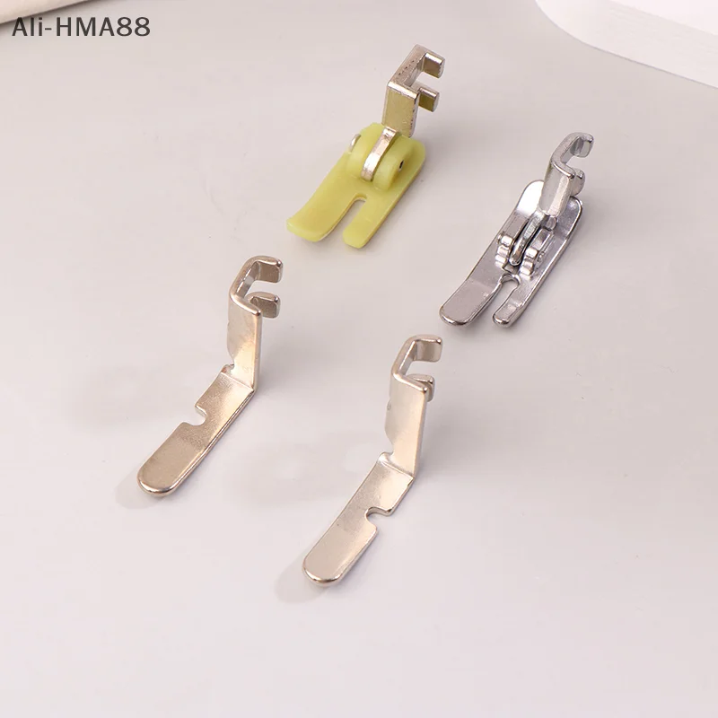 HMA88-4Pcs Old Sewing Machine Zipper Presser Foot Set (Iron Presser Foot Foot, Left Hole And Right Hole Single Side)