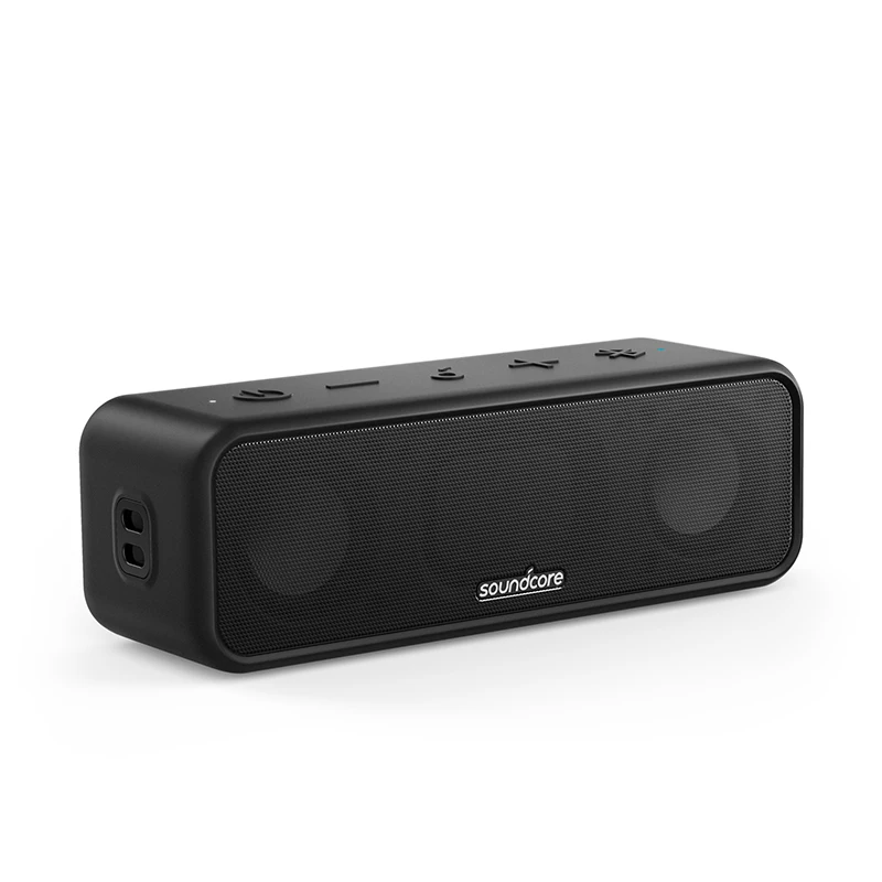 (Stock UE) Soundcore 3 d'Anker, haut-parleur Bluetooth 5.0, temps de jeu 24H, étanche IPX7, son stéréo avec membrane en titane, Bas