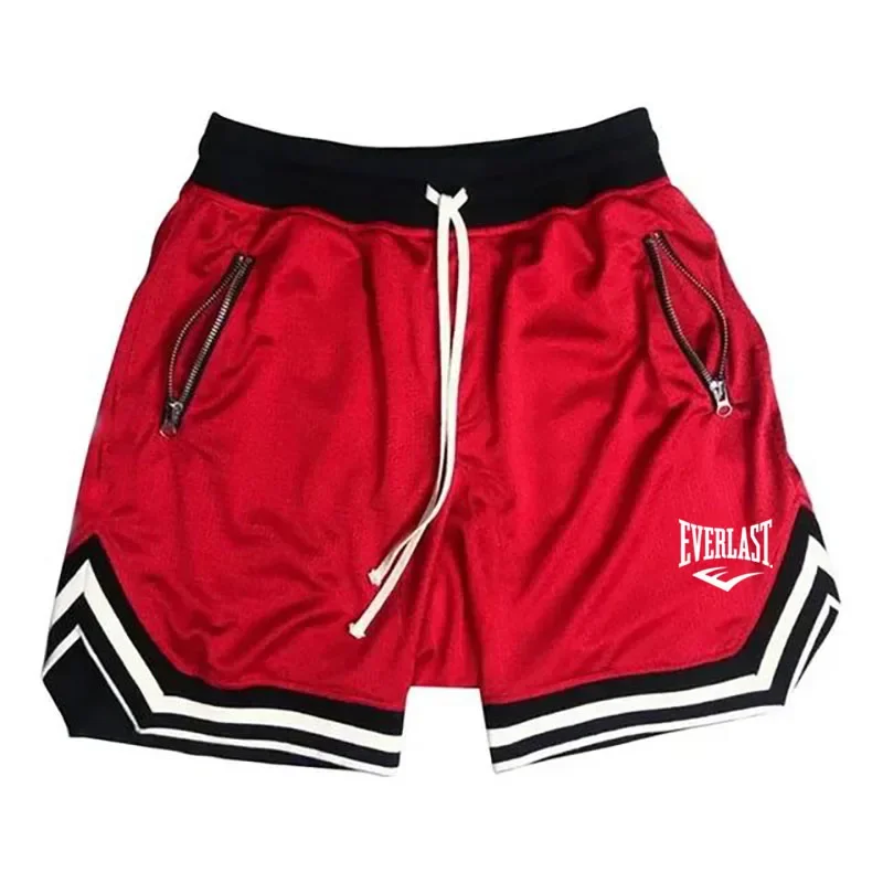 EVERLAST Fitness Sports Basketball Shorts Men's Summer Casual Loose Breathable Mesh Shorts Fashion Hip Hop Sweatpants 6