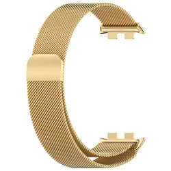 Stainless Steel Magnetic Milanese Loop Strap Bracelet - Honor band 10 (Gold)