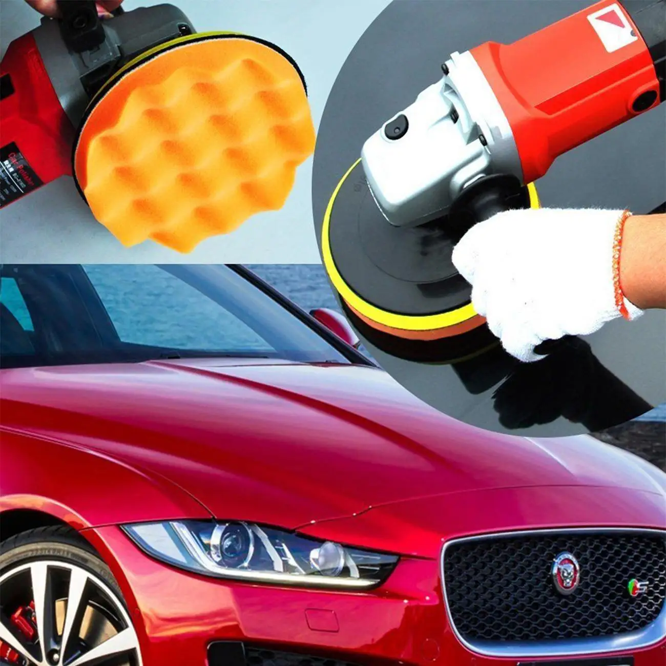 5inch 12ps Car Polishing Pads Drill Sponge Buffing Waxing Clean Polish Buffer Pad for Drill Wheel Polisher Waxer 2