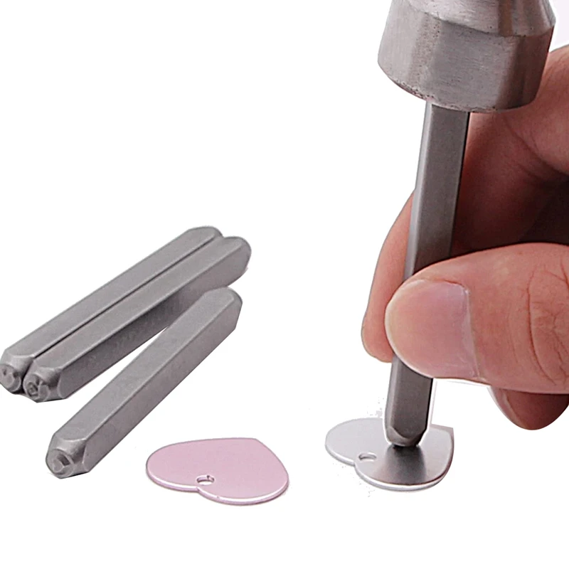 금속 펀칭용 스탬프 키트, 12 피스 금속 스탬프 세트, 3mm (1/8 인치)
