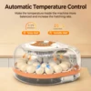 26 Egg Incubator with Automatic Turning, Temperature and Humidity Control, LED Egg Candler, and Auto Water Addition, for Hatchin