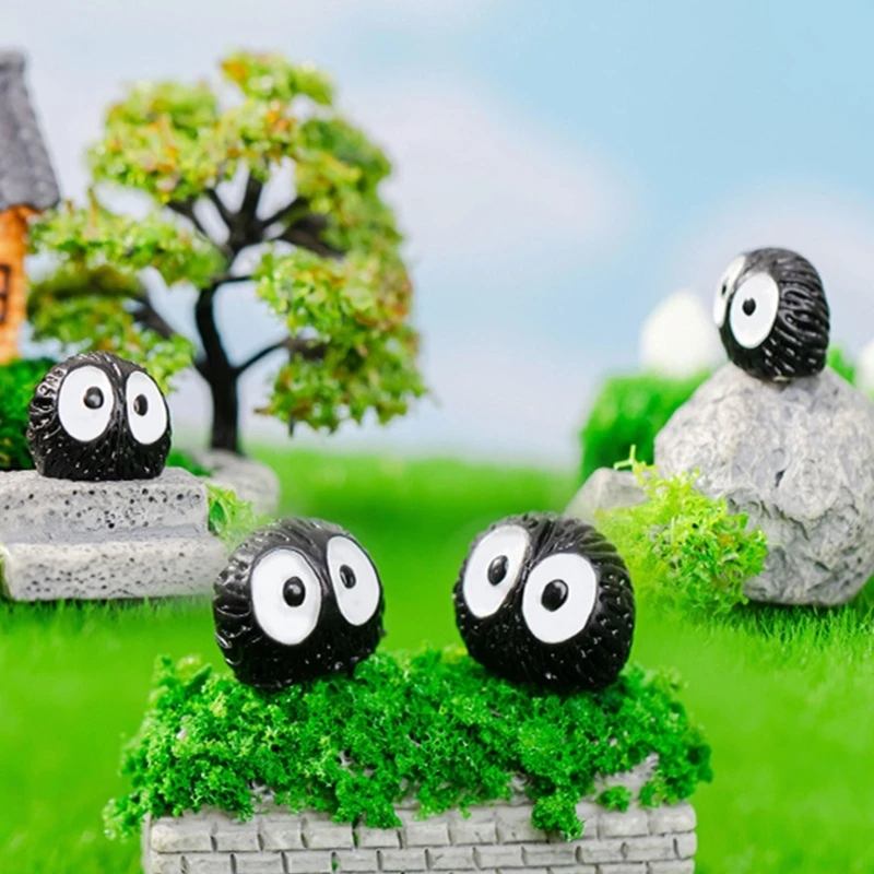 Description Picture 4 of item20Pcs Mini Black Coal Ball Elves Resin Ball For Garden Decoration Mini Potting Dropship