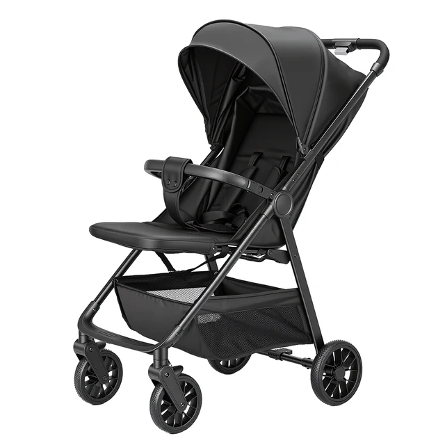 Poussette bébé pour tout-petits avec siège inclinable, poussette Ultra compacte avec grand panier de rangement, auvent, pour Buggy de voyage 1