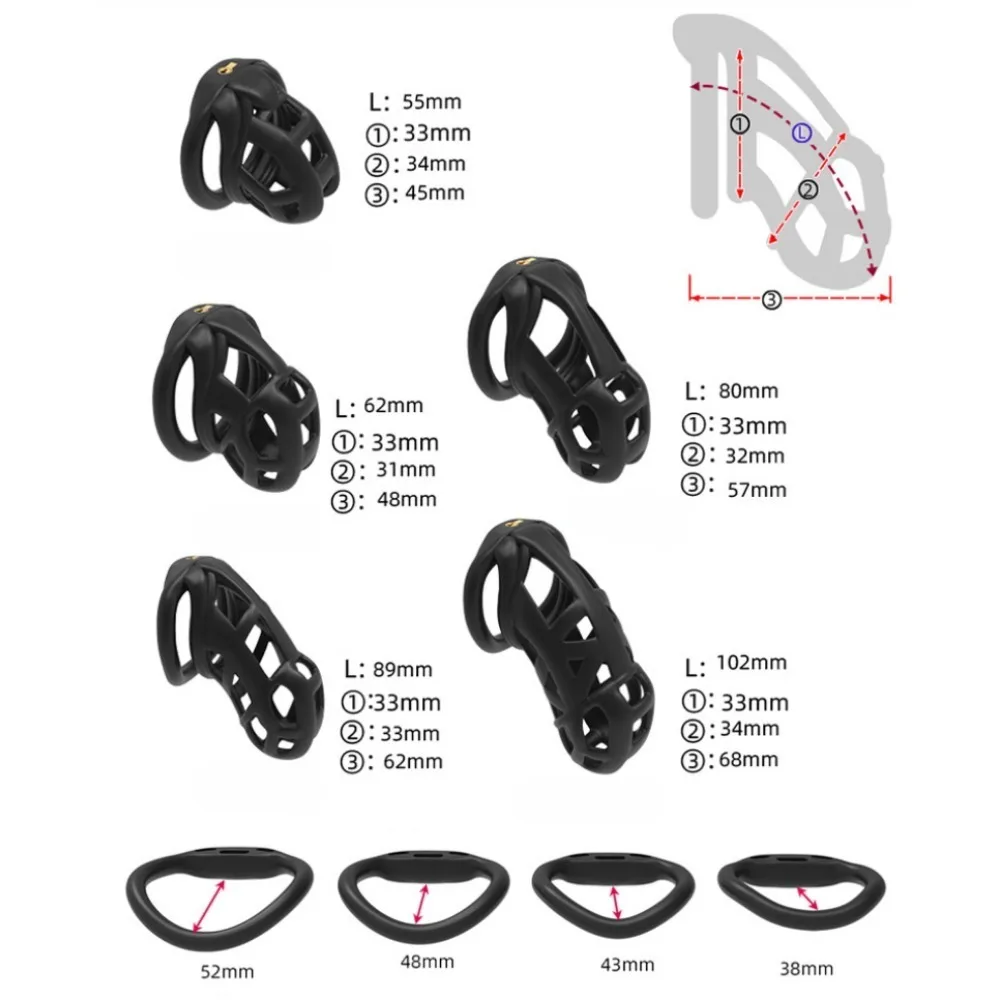 penis chastity cage chastity lock sex toy chastity cage accessory 7.0 Chastity Lock Cock Cage 3D Invisible Lock 4 Arc Ring Testicle Chastity Belt BDSM Toy Hentai Bondage Fetish SexToy