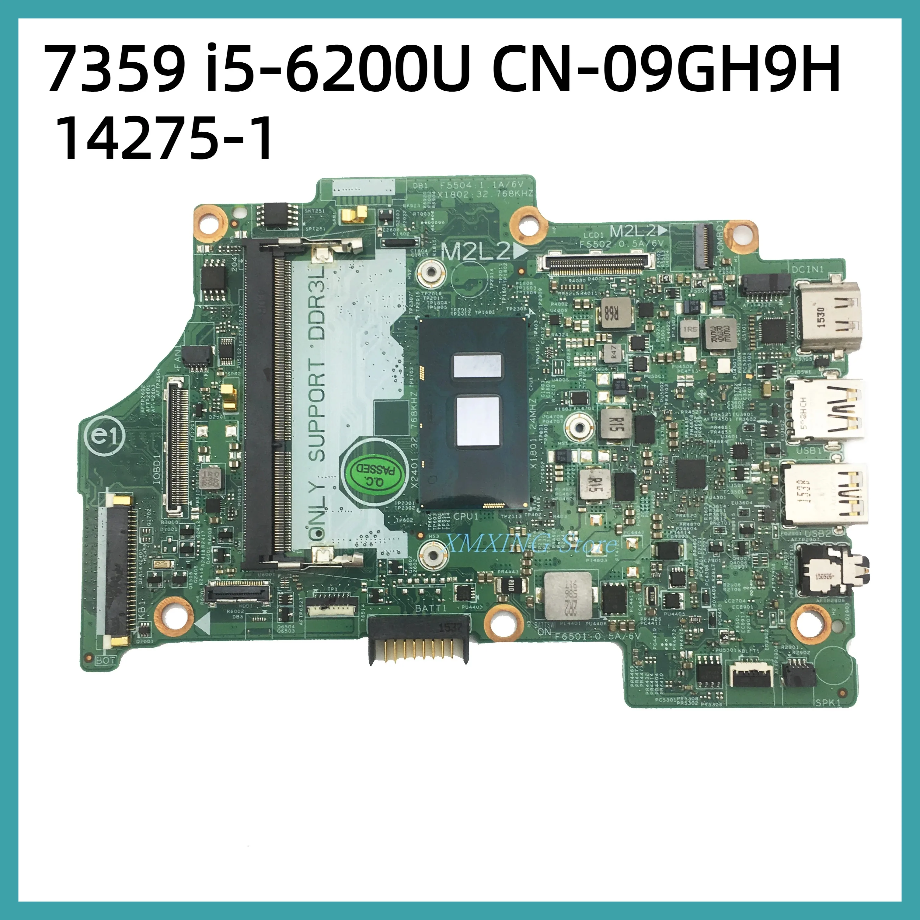 

FULCOL для DELL INSPIRON 7359 материнская плата для ноутбука I5-6200U процессор CN-09GH9H 09GH9H 9GH9H Протестировано 100% работа