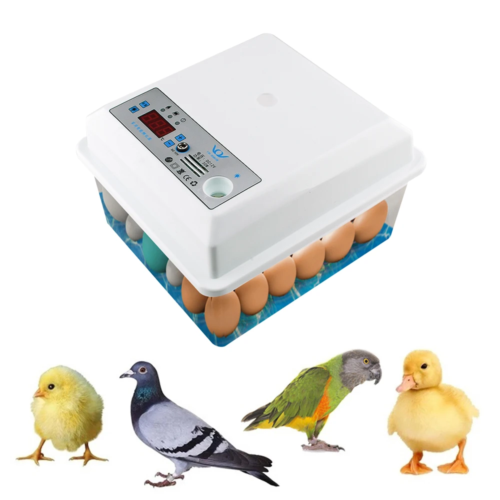 20 Eggs Household Incubator Automatic Temperature Control Tools Small Plastic Bionic Water Bed Farm Bird Egg | Дом и сад