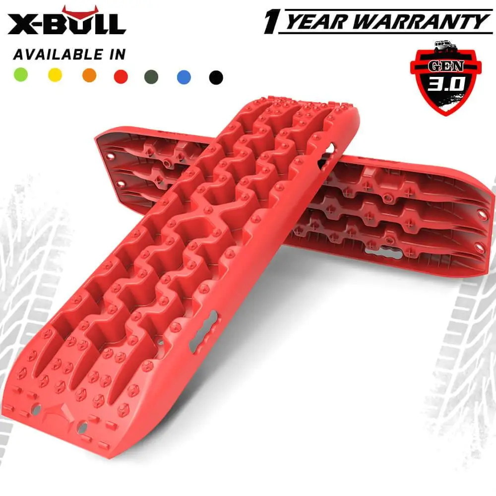 X-BULL Recovery tracks Sand tracks 2pcs 10T Sand / Snow / Mud 4WD Gen 3.0-Red