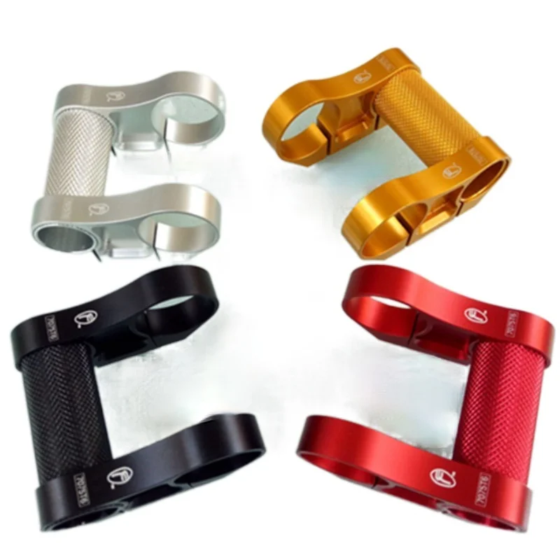 

Bicycle Double stem 7075 T6 ultra-light aluminum alloy T-head tube diameter 25.4 conversion 31.8 Modified bike handlebar