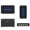 Christmas10/8/6/4LED Solar Wall Lamp Outdoor Waterproof Up and Down Luminous Lighting for Garden Fence Decoration Sunlight Light 3