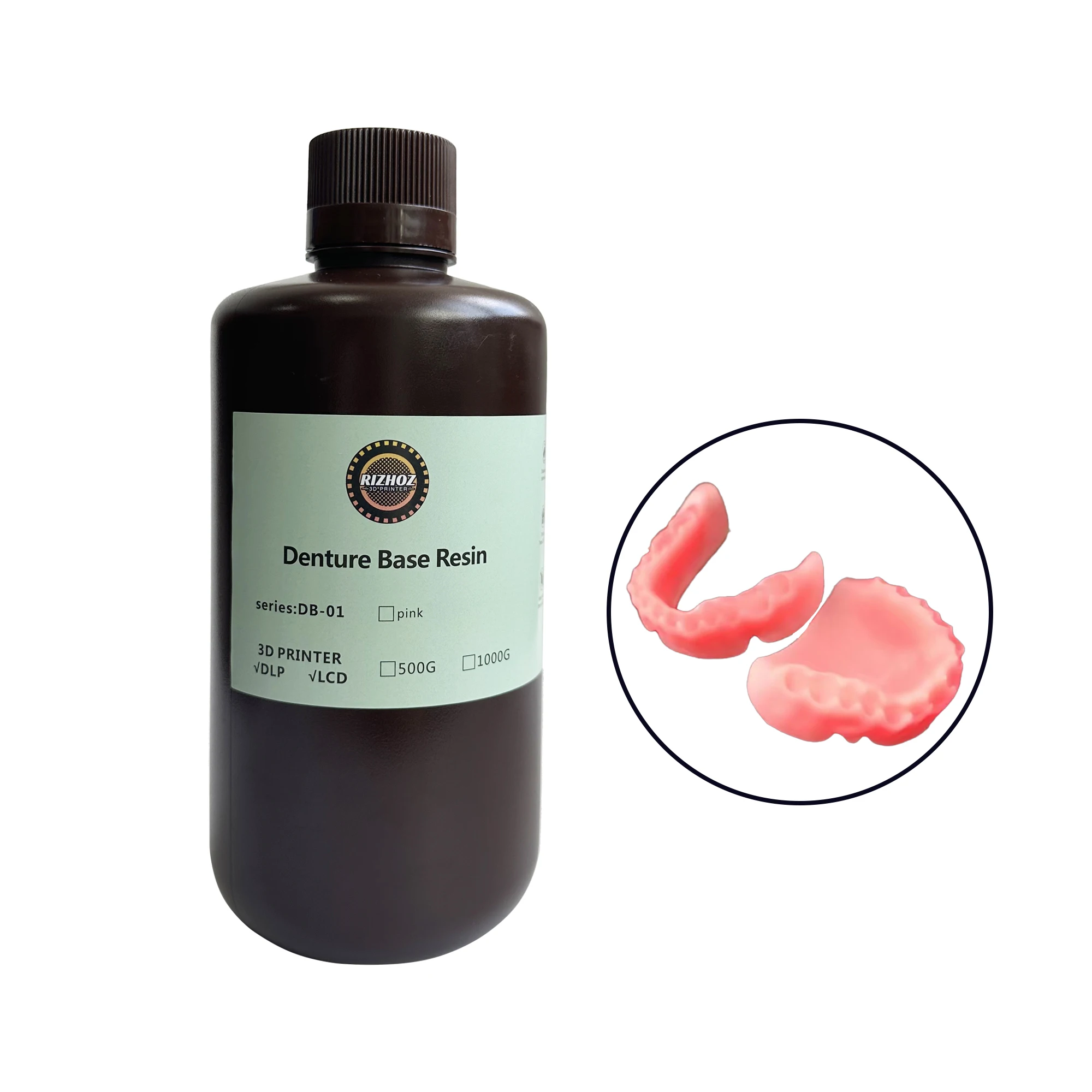 Denture Base Resin for 3D Printer Making the Foundational Part of Dentures for Support and Fit 500g,1000g