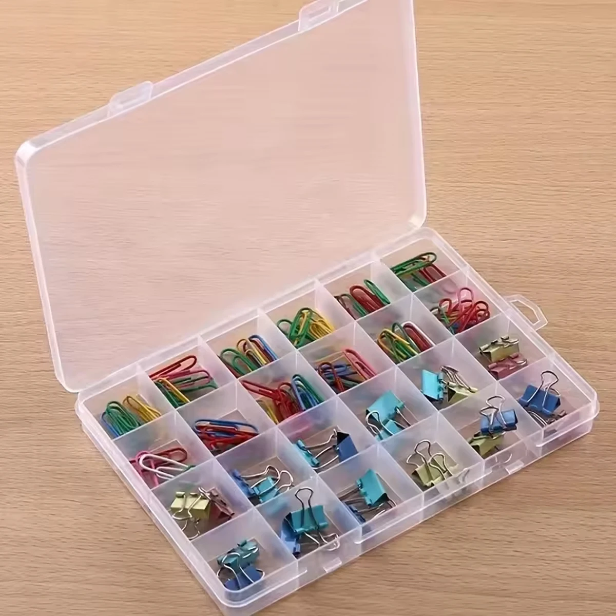 24 Grids Jewelry Box Large Capacity Square Transparent Plastic Storage Case