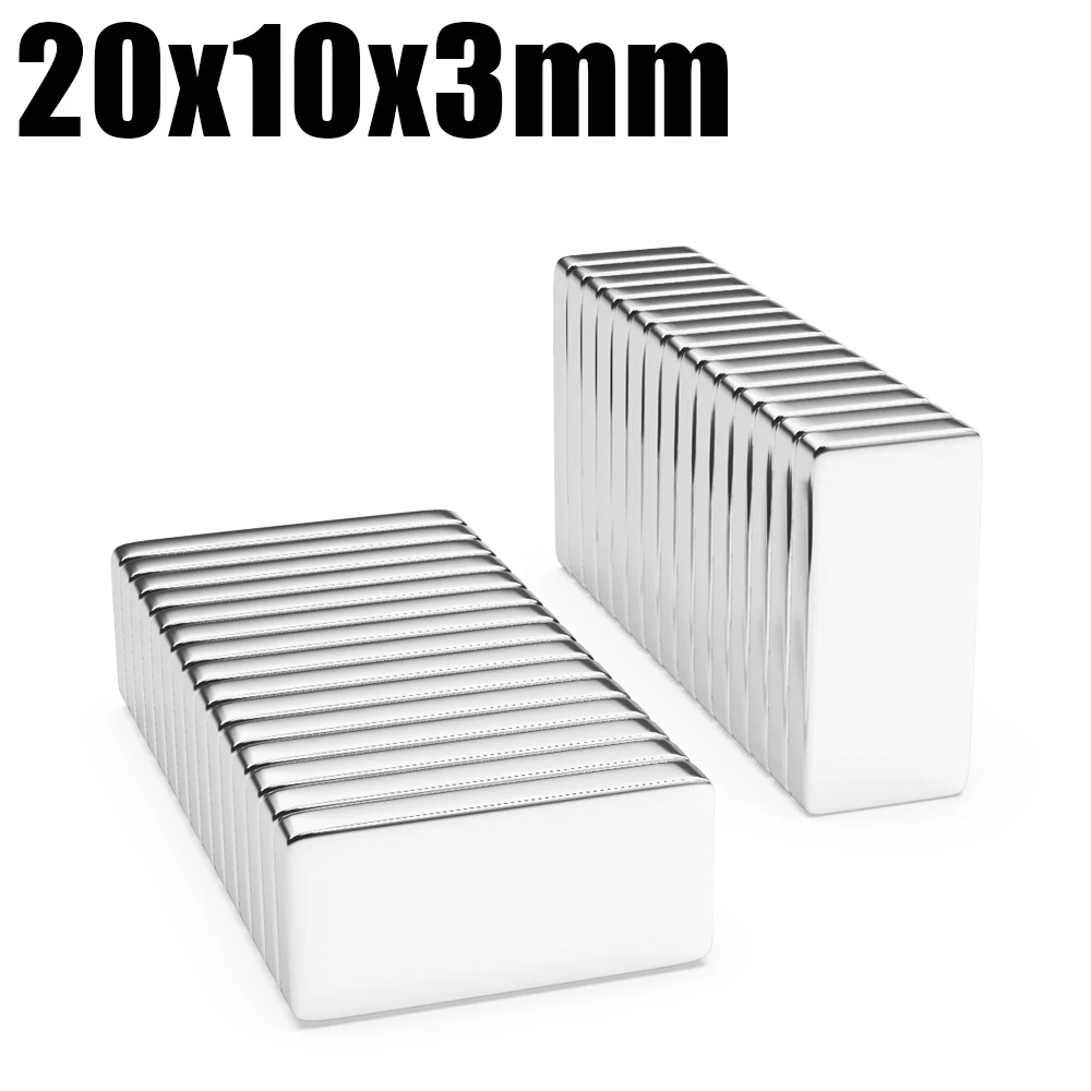 

5/10/20/50/100 Pcs 20x10x3 N35 Neodymium Magnet 20mm X 10mm X 3mm NdFeB Block Super Powerful Strong Permanent Magnetic imanes