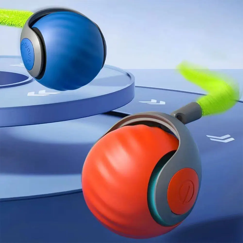 Automatic Moving Cat Toy Ball Smart Cat Toys Two Speed Adjustment Speedy Tail Cat Toy with Replacement Tail - Image 3