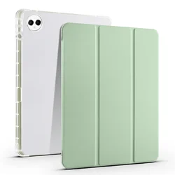 Premium Leather Stand Cover with Pen Holder for 12.2-Inch Tablet - Soft Back, Foldable Design (Matcha Green)