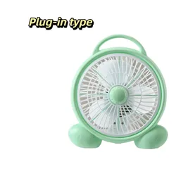 Rechargeable USB Mini Desk Fan - Compact, Lightweight, and Quiet (Green)