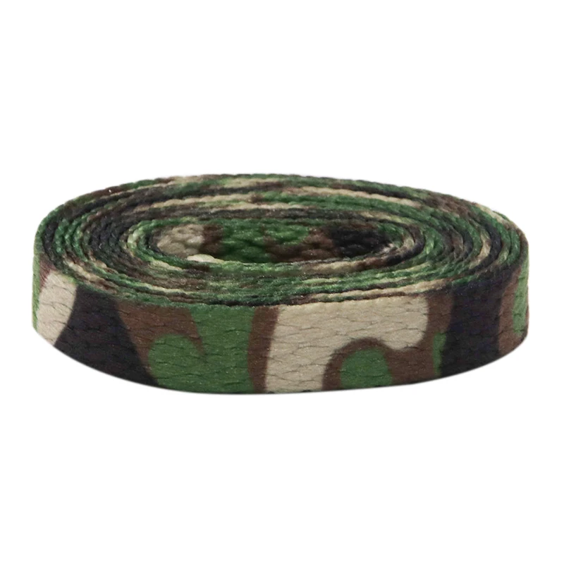 Weiou 7mm Digital Print Flat Camouflage Shoelaces Sublimated Heat Transfer Sneakers Sports Shoe Laces For Casual Athletic Boots