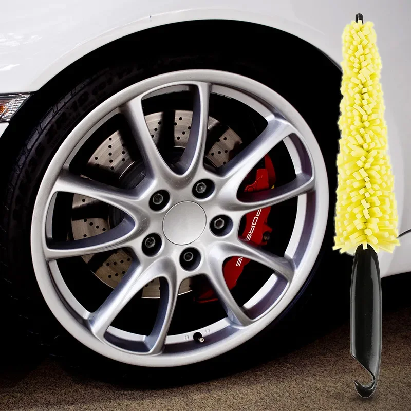 1pcs Creative Car Tire Cleaning Beauty Tool Rim Tip Sponge Strip Wheel Hub Cleaning Brush Gap Brush