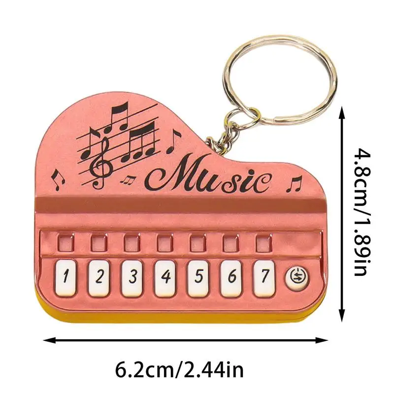 Piano Toy Keychain Real Working & Playable Piano Keychain With Lights Musical Instrument Keychain Toy Gift For Kids Piano