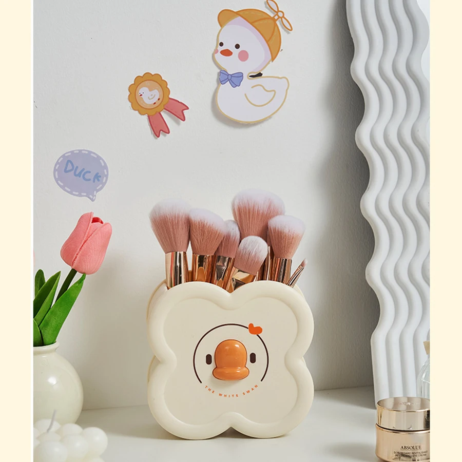 Cute Cartoon Round Pencil Holder Office Desk Pen Pot Cup Case Container Organiser Durable Pencil Case 6