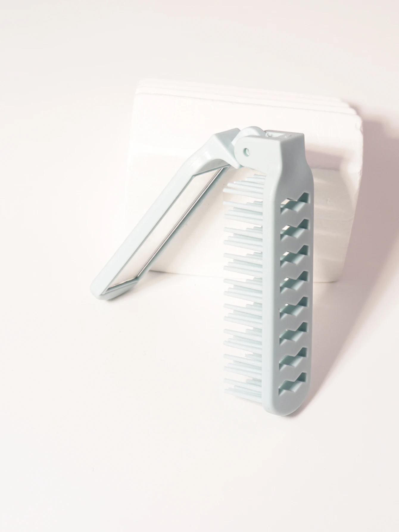1pc portable foldable hollow design anti static scalp massage mirror comb hair styling tool for real hair wigs