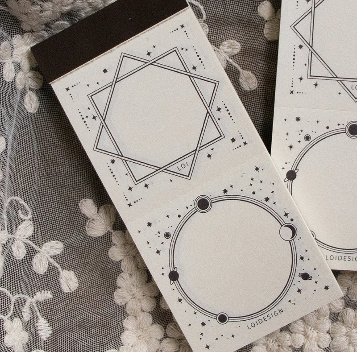 

Loidesign Vintage Mystery-Cosmic Galaxy Notepad Memo Set Planner DIY Scrapbooking Card Making Decoration